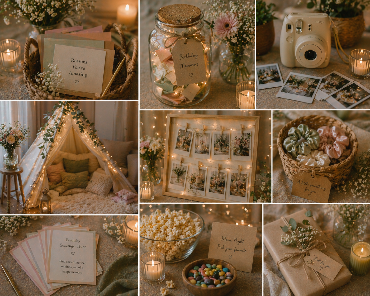 Birthday party extras and details