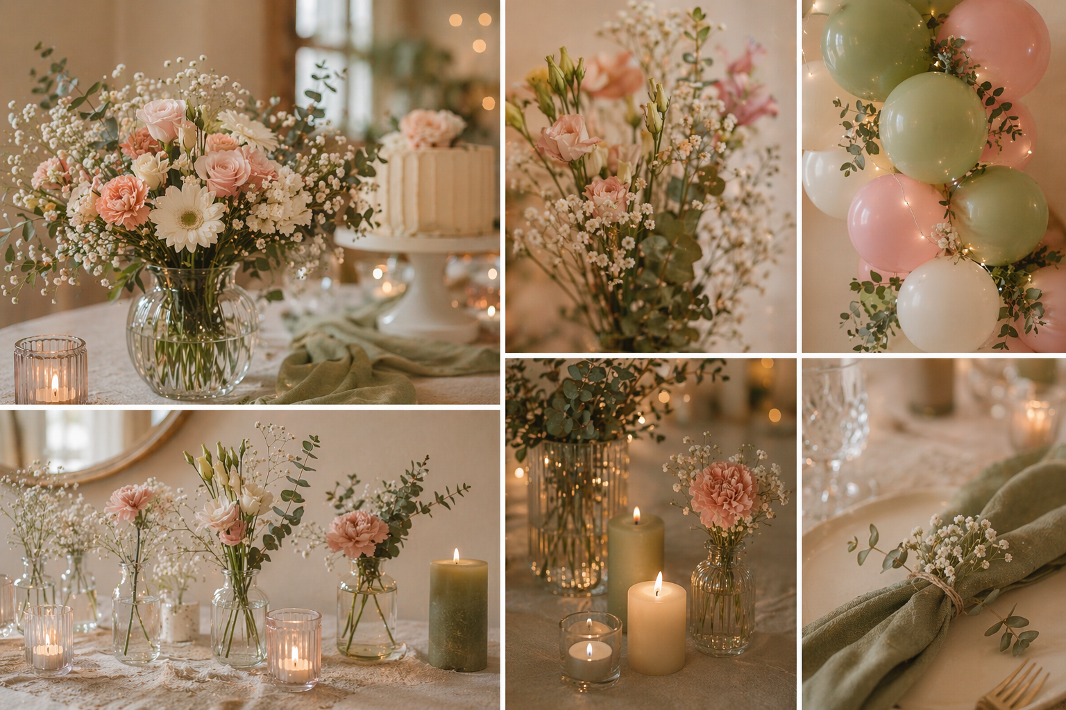 Floral birthday party decor