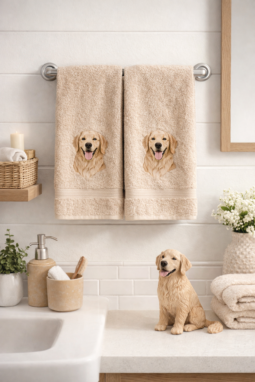 Golden Retriever themed home accents and cozy gift ideas
