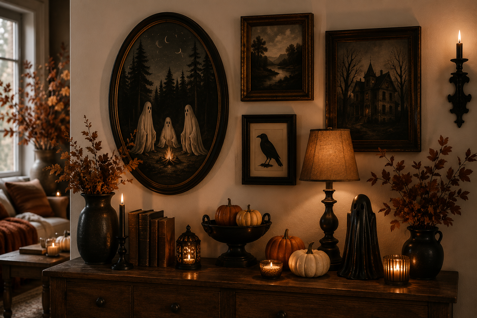 Spooky wall art and statement Halloween decor for adults