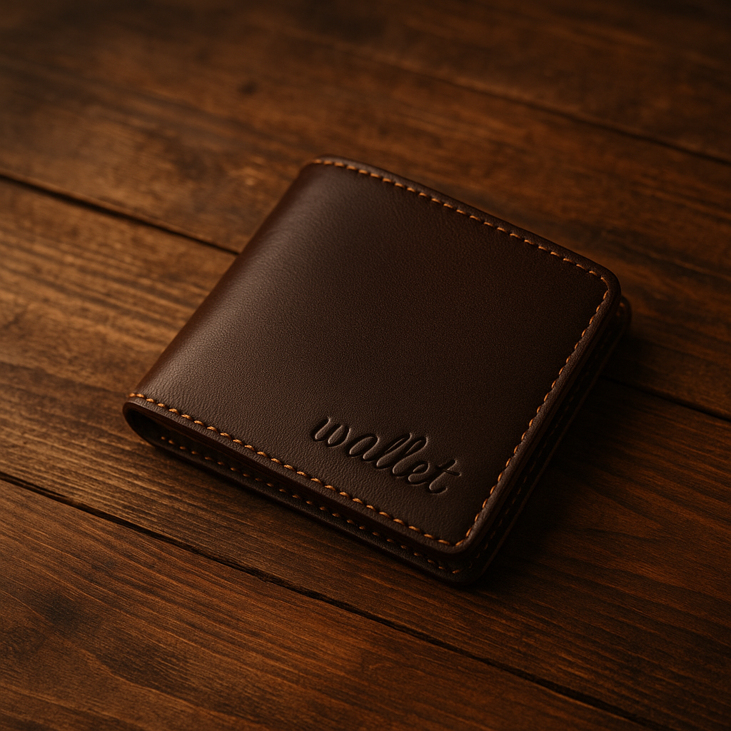 Dual Compartment Leather Wallet