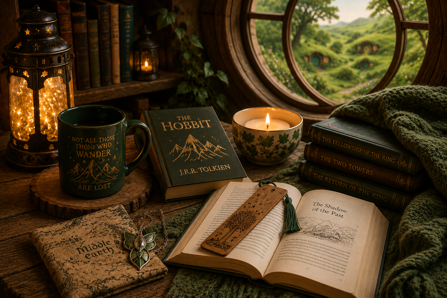 Fantasy reading accessories inspired by Lord of the Rings