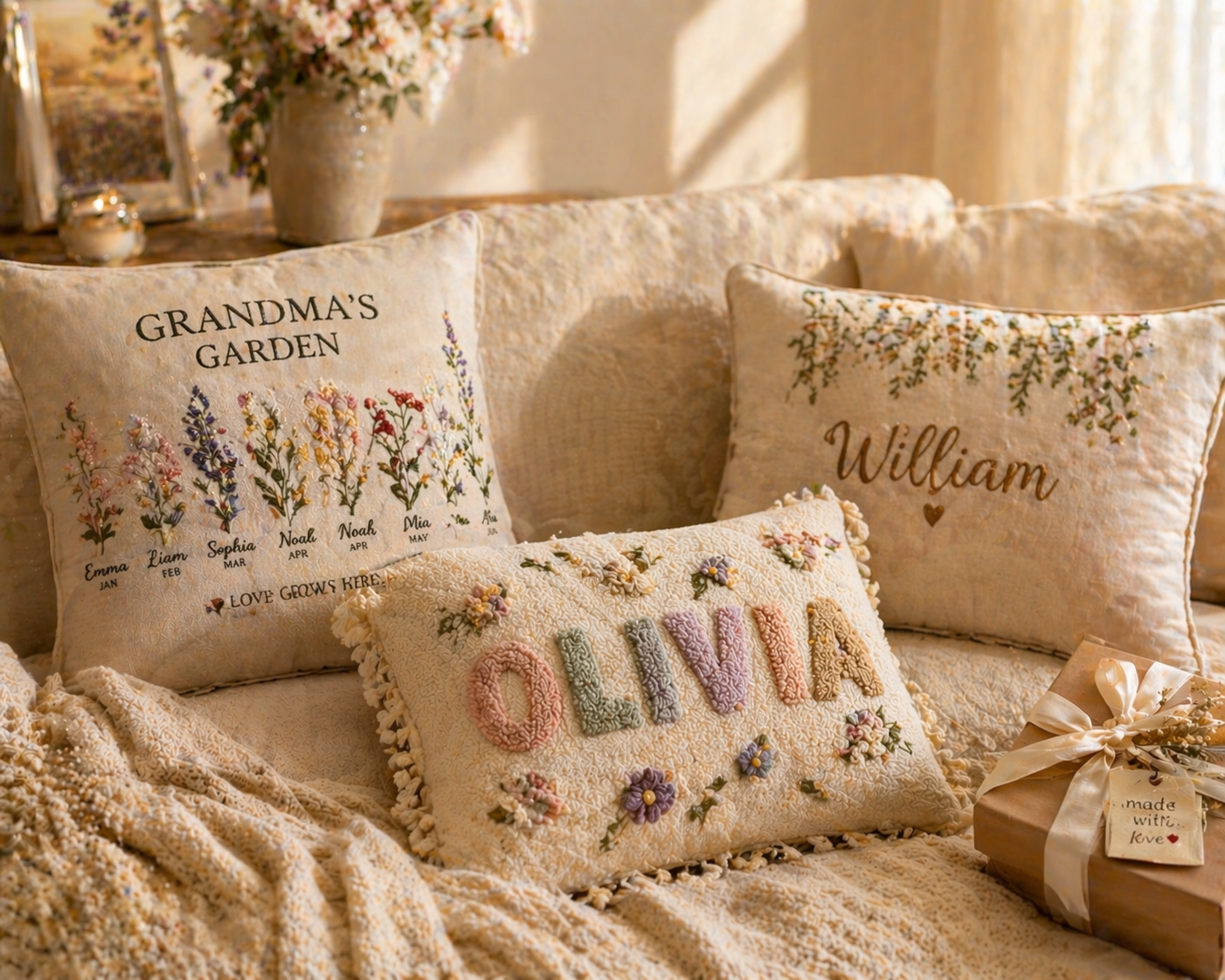 Personalized and giftable decorative pillows