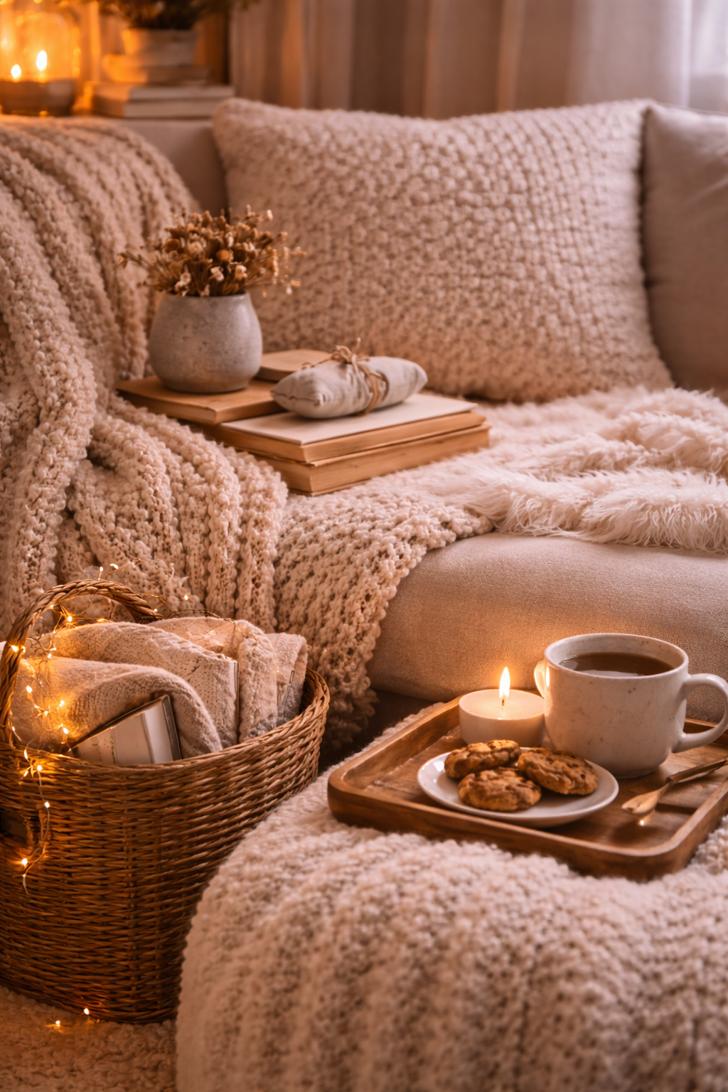 Cozy reading decor